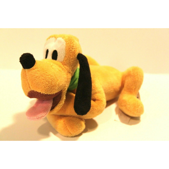 Disney Store Pluto Resting on Paws Beanie Plush Toy 8" Stuffed Animal Dog - Picture 1 of 4